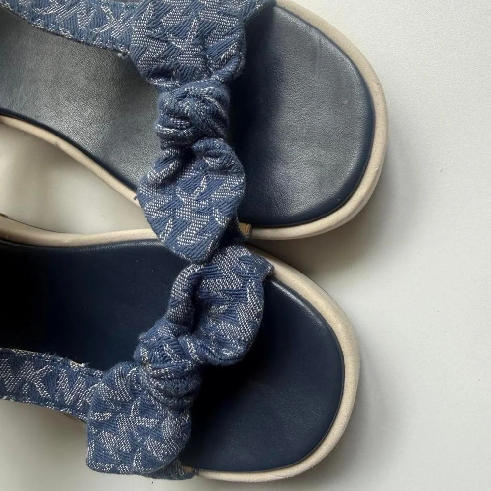 Michael Kors Denim Logo Sandals Size 9